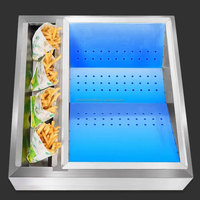 Table de travail en acier inoxydable pour frites, équipement commercial en gros pour les magasins de poulet frit et de hamburgers