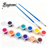 Bo Yi Xuan – Ensemble de pots de peinture acrylique connectés, non toxiques et lavables, pour enfants, étudiants, bricolage, dessin, artisanat et fournitures artistiques