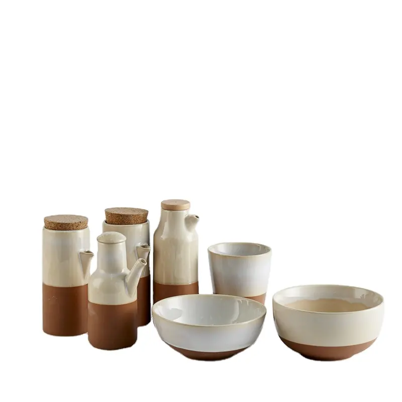 Stoneware Set Vajilla China Ceramic kitchenware set Customized Themed Nordic Porcelain kitchenware Restaurant Used