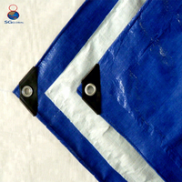 Bâche en polyéthylène robuste sur mesure, bâche en PVC, couverture imperméable pour camion/tente/extérieur avec œillets et bords renforcés