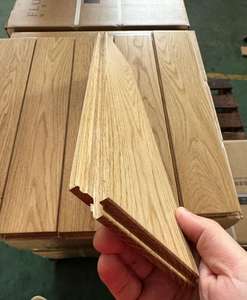 Suelos de madera maciza preacabados, suelos de roble <span class=keywords><strong>blanco</strong></span> ahumado europeo, laca curada UV para una alta durabilidad del tráfico - Product Image 5