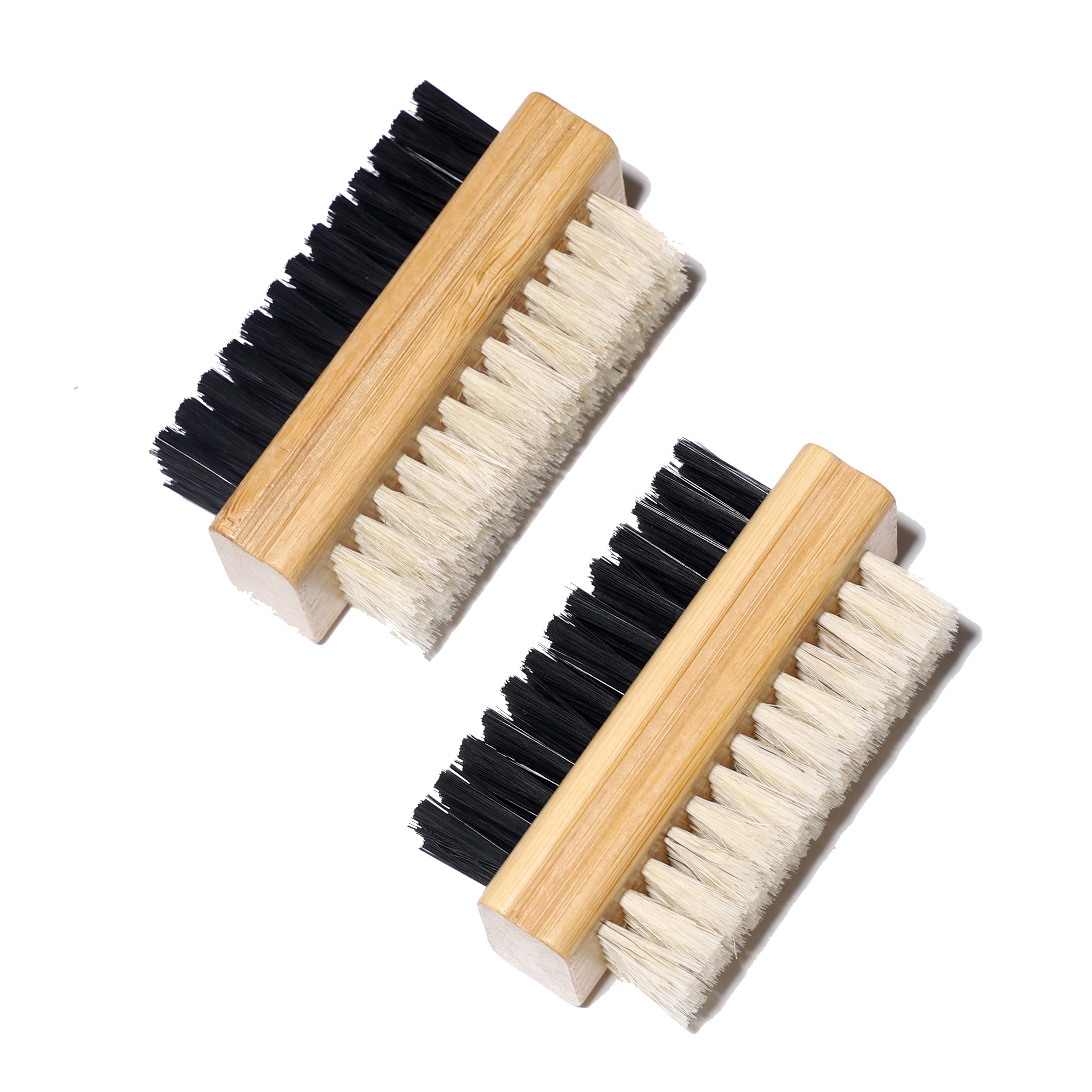 Популярная модная щетка для чистки обуви из натуральной бамбуковой двухсторонней нейлоновой щетины, щетка для обуви для ухода за обувью