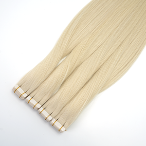 Extensions de cheveux adhésives sans nœuds ni perte de cheveux, 100 % cheveux humains vierges, sans couture, pour femmes blanches, fournisseur d'usine Lanxun - Product Image 5