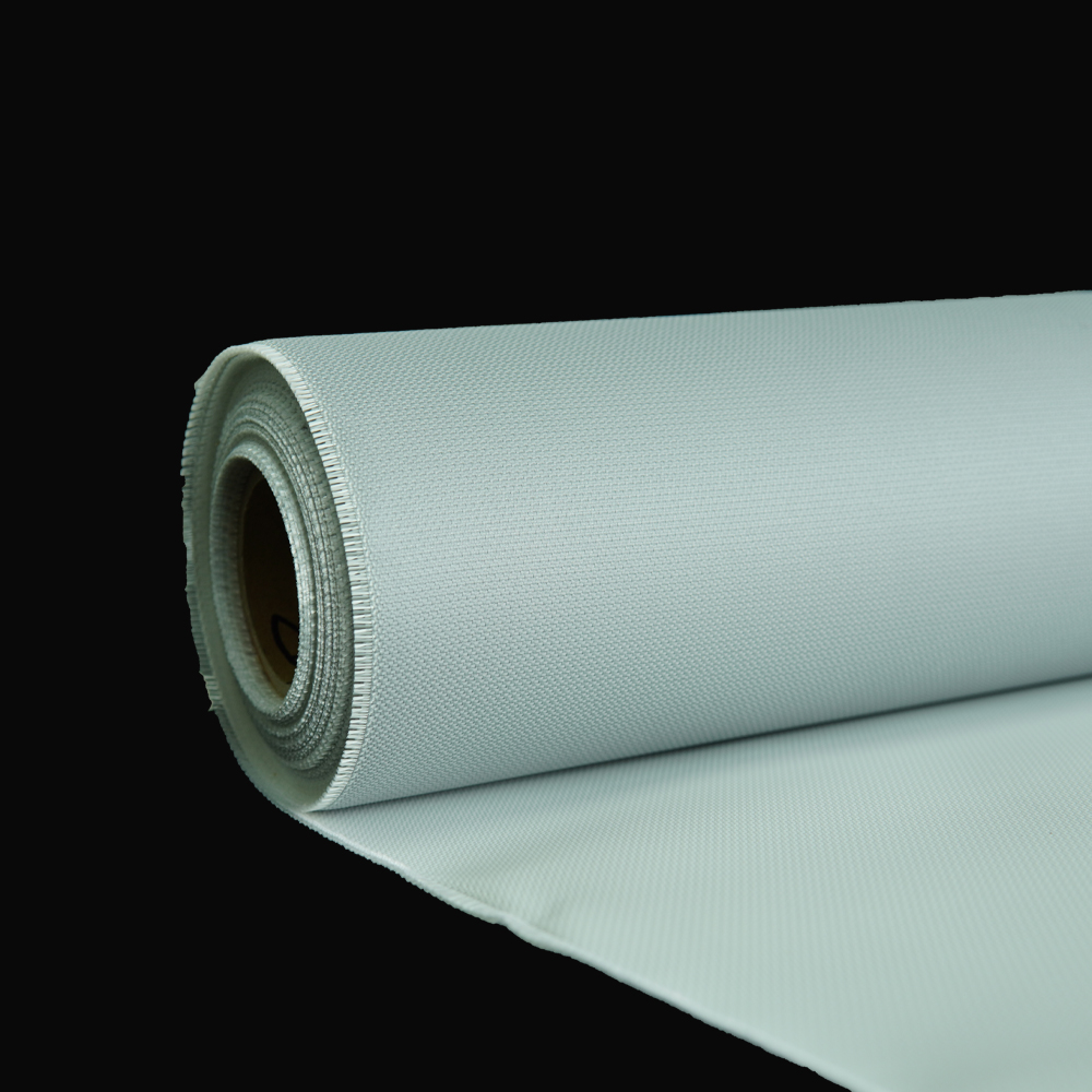 Environmentally-Friendly PU Coated Fiberglass Fabric Fireproof PU Silicone Coating Fabric For Fire And Smoke Curtains