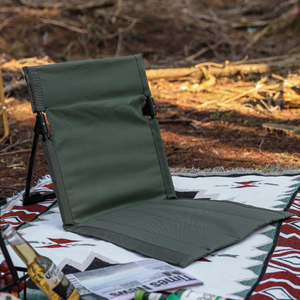 Chaise pliante légère en aluminium avec dossier bas et dossier inclinable pour la plage, les pique-niques et le camping en extérieur - Product Image 1