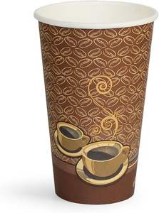 Gobelets en papier à paroi simple en pâte de bois biodégradable de 6 oz à 32 oz avec logo personnalisé pour boissons chaudes/froides avec impression flexographique - Product Image 5