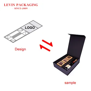 Benutzer definiertes Logo Großhandel OEM Weinflasche Papier box Verpackung für einzelne Weinflasche Recycling Luxus Geschenk boxen