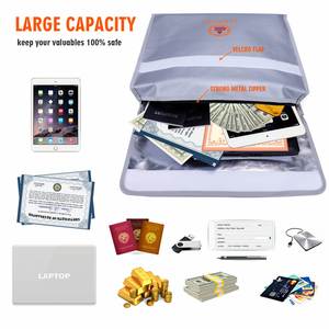 CUSTOM <b>A4</b> Size Home and Office Fireproof Bag Large Fire-Resistant <b>Folder</b> with Digital Code Lock for Files and Money - Product Image 5
