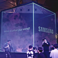 Projection holographique, projecteur holographique, projection holographique 3D, projection immersive 3D