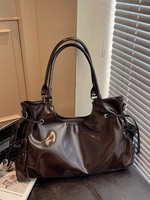 Sacs bandoulière rétro grande capacité en cuir PU pour femme, collection 2026 – Sacs fourre-tout et sacs à main en gros