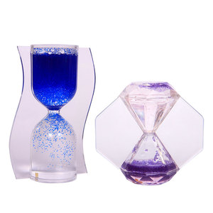 <span class=keywords><strong>Sablier</strong></span> rotatif à mouvement liquide en acrylique, jouet anti-stress, ornement décoratif à effet d'huile - Product Image 3