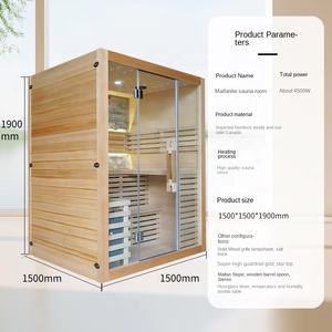 سخان ساونا كهربائي تقليدي مع وظيفة البخار، غرفة ساونا من الخشب الصلب مع أحجار، يتسع لـ 3-4 أشخاص، 110-380 فولت - Product Image 3