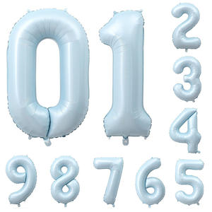 Huaien Factory's 32-Inch Globos de gran número Baby Pink Blue Matcha Green Fiestas del día de San Valentín-Globos de papel de aluminio con corazón - Product Image 3