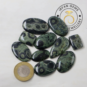 Premium Quality Natural Green Black Kambaba Jasper Oval Cut Cabochons Loose <b>Beads</b> Gemstone DIY Jewelry Making and Wholesale - Product Image 3