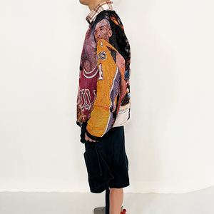 Tùy Chỉnh Người Đàn Ông Của Áo Len Jacquard Người Đàn Ông Áo Thun Hoodie Tấ<span class=keywords><strong>m</strong></span> Thả<span class=keywords><strong>m</strong></span> Chăn Hoodies - Product Image 3