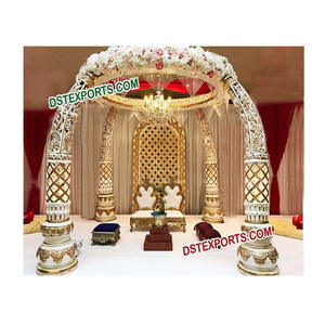 Mandap de Fibra con Pilar Tallado en Forma de Colmillo de Elefante, Nuevo Estilo de Mandap para Bodas Indias, Oferta de Año Nuevo 2026, Decoración para Eventos en EE. UU. - Product Image 1