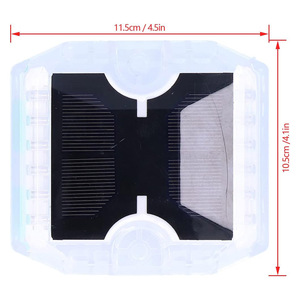 Borchie Stradali Riflettenti con Luce Solare Lampeggiante <span class=keywords><strong>LED</strong></span> Rossa e Blu 1.2V Impermeabile IP68 in Lega di Alluminio Vendita all'Ingrosso - Product Image 2