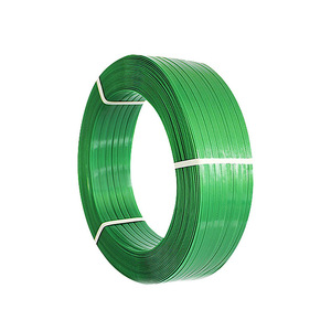 Cinta de flejado para mascotas de 0.5-1.5mm de grosor y 9-12mm de ancho, cinta de embalaje de plástico verde duradera para máquina de embalaje - Product Image 3