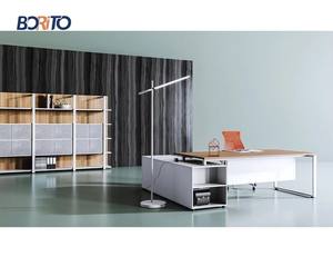 Bureau de direction modulaire convertible en forme de L en MDF moderne pour patron ou mobilier de bureau élégant - Product Image 6