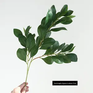 Planta Artificial de Alta Gama con Aspecto de Película Vegetal Nórdica, Hoja de Frijol, Estilo Bosque, Decoración para el Hogar y Bodas, Plantas Verdes Simuladas de 71 cm - Product Image 6