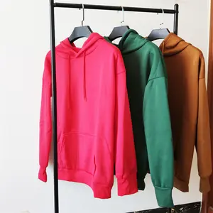 Ukuran Asia Unisex Pria 100% Poliester Bulu Murah OEM Kosong Menyesuaikan Logo Serut Berkerudung Sweatshirt Hoodies Hoodie