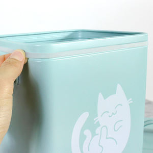Boîte de stockage de friandises hermétique pour chiens avec cuillère Emballage alimentaire en métal galvanisé de haute qualité Rectangle Stocked <span class=keywords><strong>Pet</strong></span> <span class=keywords><strong>Food</strong></span> Container - Product Image 6