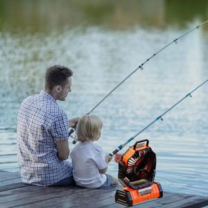 20000mAh Multi Rechargeable <b>Fan</b> with LED Light USB Portable <b>Fan</b> for Outdoor Indoor Emergency Use - Product Image 4