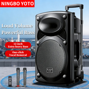YOTO PRO-DE12B <span class=keywords><strong>Speaker</strong></span> Karaoke Portabel Berkualitas Tinggi 1200 Watt dengan Troli untuk Luar Ruangan, <span class=keywords><strong>12</strong></span> Inch, Bertenaga Baterai - Product Image 2