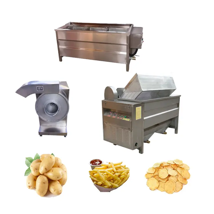 Automatic and semi auto french fries potato chips production line