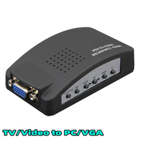 Fjgear RCA Composite AV S-Vidéo vers VGA Convertisseur Box CCTV DVR PC Portable vers TV Projecteur VGA Entrée vers VGA Sortie Vidéo Conve