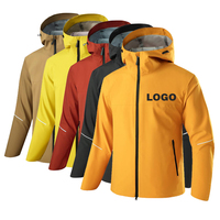 Veste de randonnée imperméable pour homme, personnalisée, décontractée, brodée, à séchage rapide, fermeture éclair, haute qualité, coupe-vent, à capuche, softshell, hiver