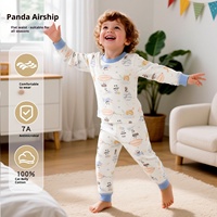 Vêtements d'intérieur pour enfants Automne 2025 – Ensemble 2 pièces décontracté en coton 100 % unisexe, motif dessin animé imprimé, anti-rétrécissement, manches longues, col rond