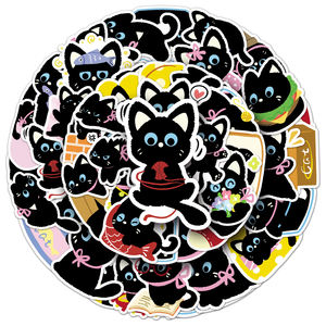 HOYO 300 autocollants pour chats, autocollants en vinyle imperméables pour chatons et animaux <span class=keywords><strong>de</strong></span> compagnie, pour scrapbooking, ordinateur portable, journal, skateboard, valises, guitare - Product Image 6