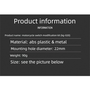 Accessoires de modification de <span class=keywords><strong>moto</strong></span>, interrupteur rétro multifonctionnel pour phare, klaxon, démarrage, direction, 22MM - Product Image 6
