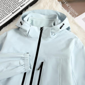 Chaqueta de lluvia con cremallera de carcasa dura <span class=keywords><strong>impermeable</strong></span> Unisex de alta calidad diseño personalizado para hombre para otoño a prueba de viento transpirable de una sola <span class=keywords><strong>capa</strong></span> - Product Image 5