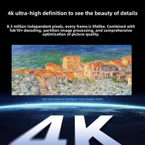 מקרן לייזר X5 Pro 4K אולטרה HD 100 אינץ' קולנוע ביתי ומשרד תלת מימד מובנה WiFi USB נייד 2500-3000 לומן - Product Image 4