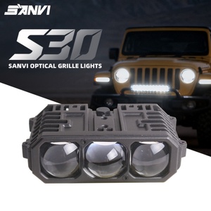Sanvi Nouvelle Arrivée S30 Feu de calandre de voiture, Feu antibrouillard, Lampe de travail auxiliaire LED couleur blanche, Lumière d'ambiance LED pour voitures et motos - Product Image 1
