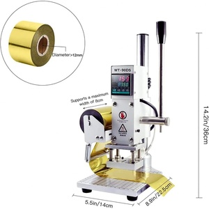 10*13cm Manual Heat Press Machine Hot Foil Stamping Machine <b>Leather</b> Embossing Stamp Die Machine - Product Image 2