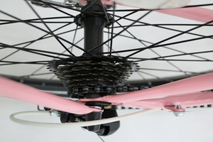 <span class=keywords><strong>Bicicleta</strong></span> Urbana para Niñas, Color Rosa, <span class=keywords><strong>24</strong></span> <span class=keywords><strong>Pulgadas</strong></span>, 7 Velocidades, Cuadro de Acero, Estilo Retro, para Estudiantes y Viajeros Diarios, Venta al Por Mayor - Product Image 5