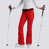 Nouveau pantalon de ski pour femme, durable, coupe ajustée, doublure polaire, professionnel, coupe-vent, imperméable, respirant, couleur unie