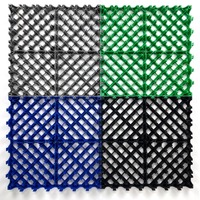 Dalles de sol emboîtables en plastique PP antidérapantes 40x40x4 pour garage et lavage de voitures, conception personnalisée gratuite