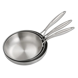 Poêle à frire en acier inoxydable 304 Poêle à frire en acier à trois plis Poêles à frire antiadhésives Ensemble de poêles de cuisine - Product Image 1