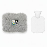 Housse de bouteille d'eau chaude en peluche haute densité à poils longs avec poche cachée pour chauffe-mains, pour l'hiver, vente en gros