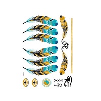 Henné doré et argenté écologique pour le visage et les mains, pour femmes et enfants, imperméable, tatouage temporaire au henné métallique, autocollant