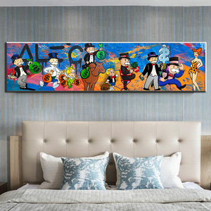 Graffiti serie <span class=keywords><strong>Alec</strong></span> cuadro sobre lienzo para pared sin riesgo sin recompensa arte pop carteles lienzo pintura para la decoración de la habitación de la oficina en casa - Product Image 3