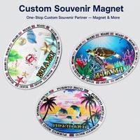 Aimant de réfrigérateur en aluminium personnalisé en gros, souvenirs de la plage touristique de Miami en Floride