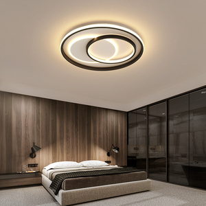 Hiện Đại Bắc Âu Trong Nhà Nhà Acrylic Phòng Ngủ 3 Màu Đen Phòng Khách Sắt Điều Khiển Từ Xa LED Đèn Trần Đèn - Product Image 2