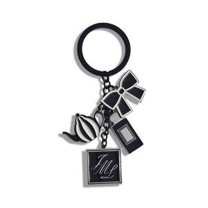 Wholesales Black Color Hard Enamel <b>Small</b> Size Five Accessories Metal Keychain - Product Image 2