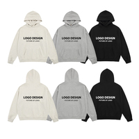 Sweat à capuche de marque streetwear personnalisé pour homme, coupe oversize en polaire, avec épaules tombantes et poche kangourou