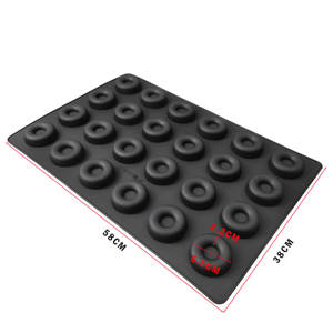 60X40CM grande 24 cavidades silicona Donut molde grado alimenticio antiadherente Donut pastel Chocolate hornear <span class=keywords><strong>Pan</strong></span> - Product Image 2